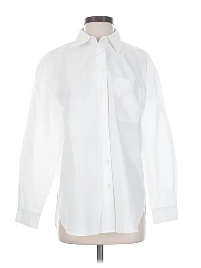 Madewell Long Sleeve Button Down Shirt In White