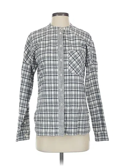 Pre-owned Madewell Long Sleeve Henley Shirt In Gray