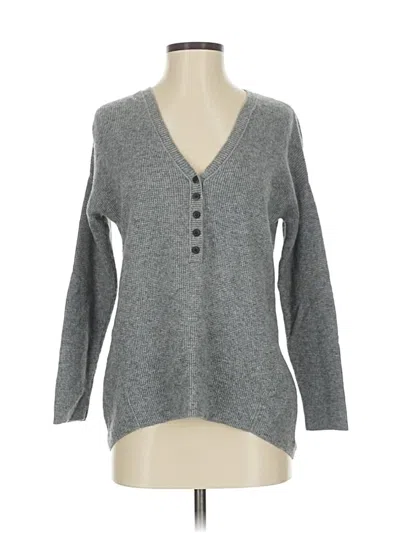 Pre-owned Madewell Long Sleeve Henley Shirt In Gray