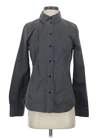 Pre-owned Madewell Long Sleeve Polo Shirt In Gray