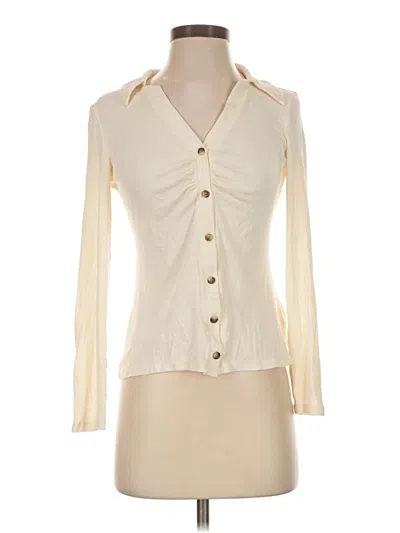 Pre-owned Madewell Long Sleeve Polo Shirt In Ivory