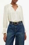 Madewell Long-sleeve Tie-neck Top
