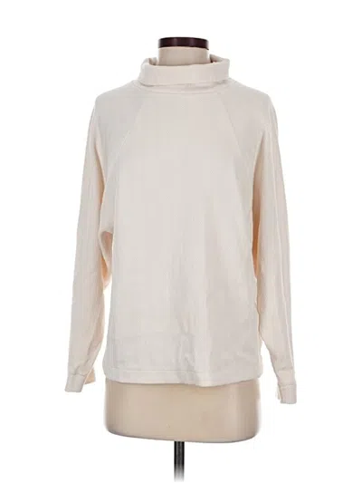 Pre-owned Madewell Long Sleeve Top Ivory Turtleneck Tops In White