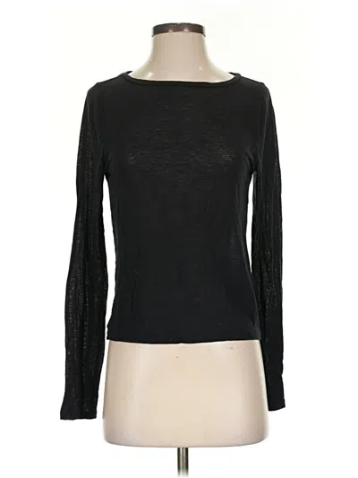 Pre-owned Madewell Long Sleeve T-shirt In Black