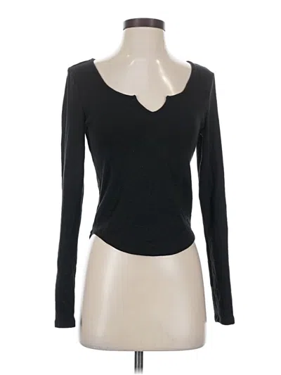 Pre-owned Madewell Long Sleeve T-shirt In Black