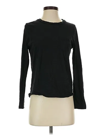 Pre-owned Madewell Long Sleeve T-shirt In Black
