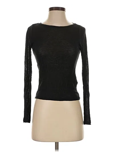 Pre-owned Madewell Long Sleeve T-shirt In Black