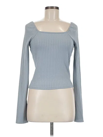 Pre-owned Madewell Long Sleeve T-shirt In Blue
