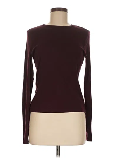 Pre-owned Madewell Long Sleeve T-shirt In Burgundy