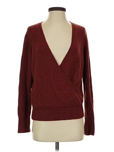 Pre-owned Madewell Long Sleeve T-shirt In Burgundy