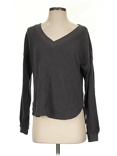 Pre-owned Madewell Long Sleeve T-shirt In Gray