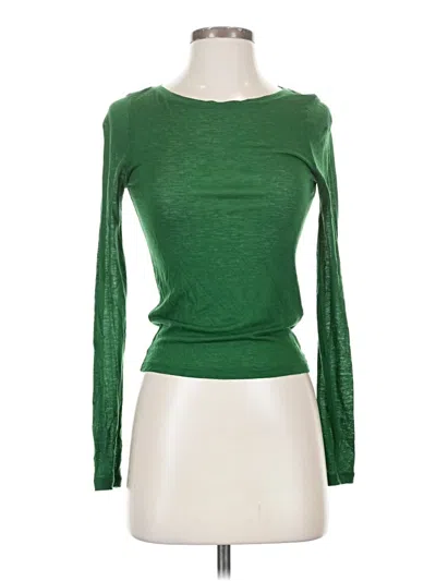 Pre-owned Madewell Long Sleeve T-shirt In Green