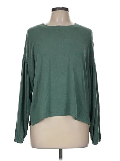 Pre-owned Madewell Long Sleeve T-shirt In Green