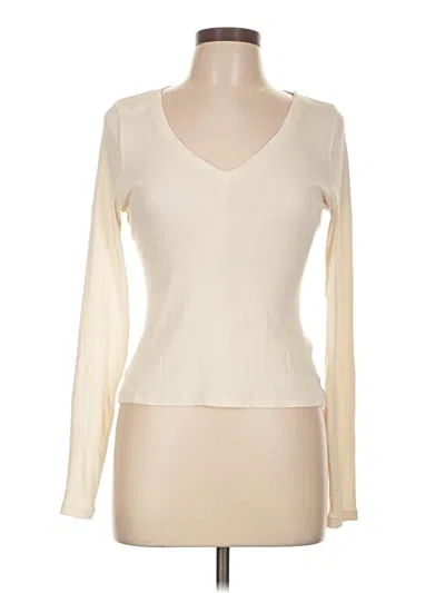 Pre-owned Madewell Long Sleeve T-shirt In Ivory