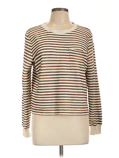 Pre-owned Madewell Long Sleeve T-shirt In Ivory