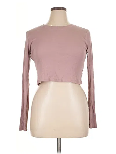 Pre-owned Madewell Long Sleeve T-shirt In Pink