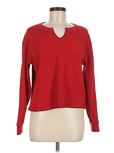 Pre-owned Madewell Long Sleeve T-shirt In Red