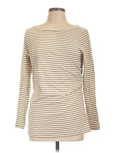 Pre-owned Madewell Long Sleeve T-shirt In Tan