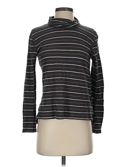Pre-owned Madewell Long Sleeve Turtleneck In Black