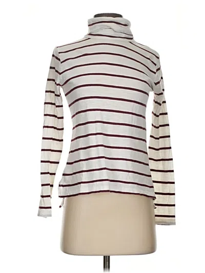 Pre-owned Madewell Long Sleeve Turtleneck In Burgundy