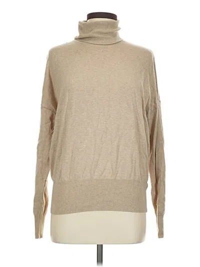 Pre-owned Madewell Long Sleeve Turtleneck In Tan