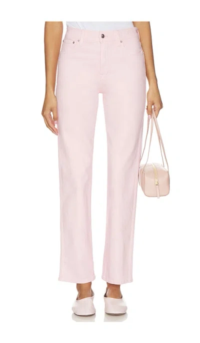 Madewell Longline Straight Jeans In Pink