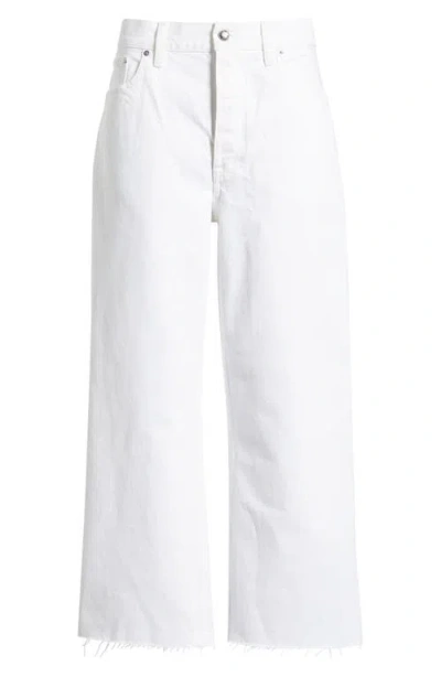Madewell Low Rise Baggy Crop Jeans In Pure White