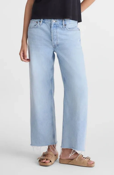 Madewell Low-slung Baggy Crop Jeans In Blue