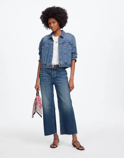 Madewell Low-slung Baggy Crop Jeans In Blue