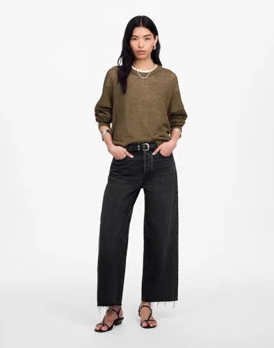 Madewell Low-slung Baggy Crop Jeans In Levin Wash