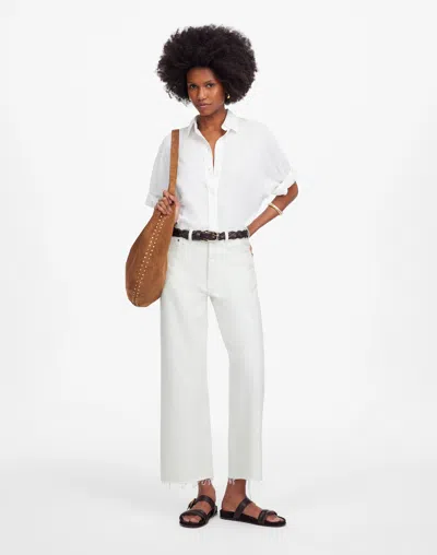 Madewell Low-slung Baggy Crop Jeans In White