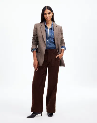 Madewell Low-slung Baggy Utility Pants In Dark Carob