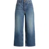 Madewell Low Slung Crop Baggy Jeans In Croswell Wash