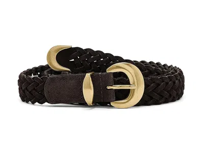 Madewell Lucie Woven Belt-suede Women's Belts Dark Carob: Xl/2xl In Brown