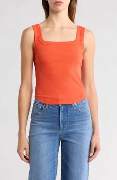 Madewell Luma Tank In Coastal Orange