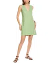 Madewell Ariana Linen Minidress In Green