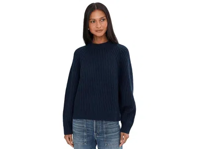 Madewell Marl Cozy Cotton Stevie Crew Sweater In Blue