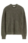 Madewell Stonewash Crewneck Sweater Washed Green In Green Marl