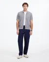 Madewell Marled Cotton Button-up Sweater Polo In Grey Marl