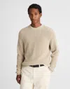 Madewell Marled Cotton Shaker Stitch Crewneck Sweater In Neutral