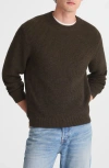 Madewell Marled Cotton Shaker Stitch Crewneck Sweater In Brown
