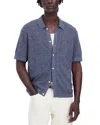 Madewell Marled Cotton Button-up Sweater Polo In Navy Marl