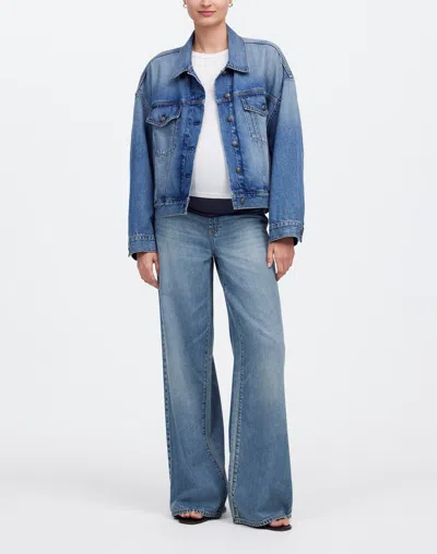 Madewell Maternity Over-the-belly Superwide-leg Jeans In Billings Wash