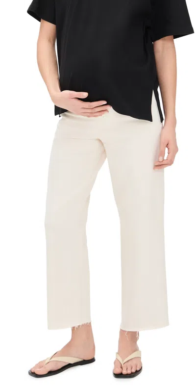 Madewell Maternity Perfect Vintage Wide Crop Jeans Vintage Canvas In Neutral