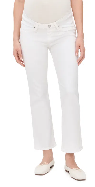 Madewell Maternity Stretch Flare Crop Jeans Tile White