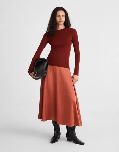 Madewell Maxi Circle Skirt In Burgundy