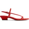 Madewell The Maycie Asymmetric T-strap Sandal In Bandana Red