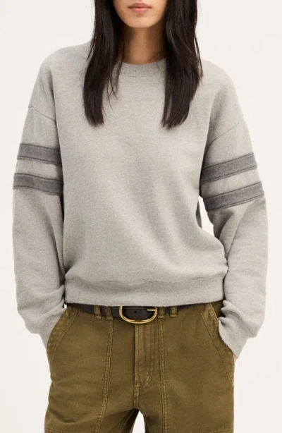 Madewell Mccarren Crewneck Varsity Sweatshirt In Gray