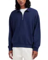 Madewell Mccarren Midweight Quarter-zip Sweatshirt Warm Midnight S In Navy Ink