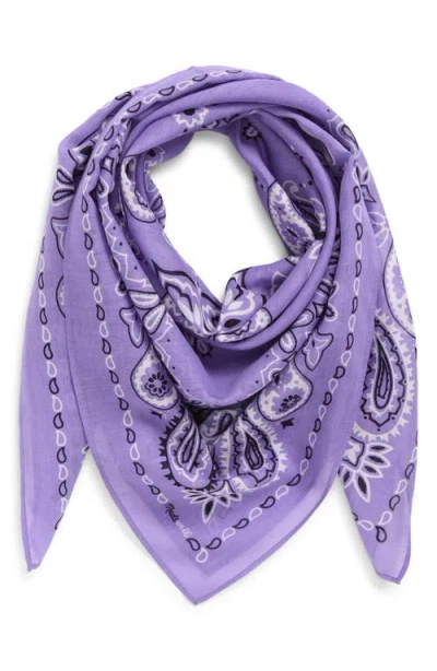 Madewell Medium Cotton Bandana In Purple